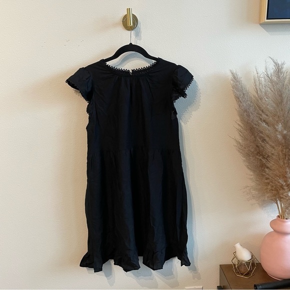 Wild Fable Women's Flutter Short Sleeve Trapeze Dress (Black,M) - Picture 4 of 11